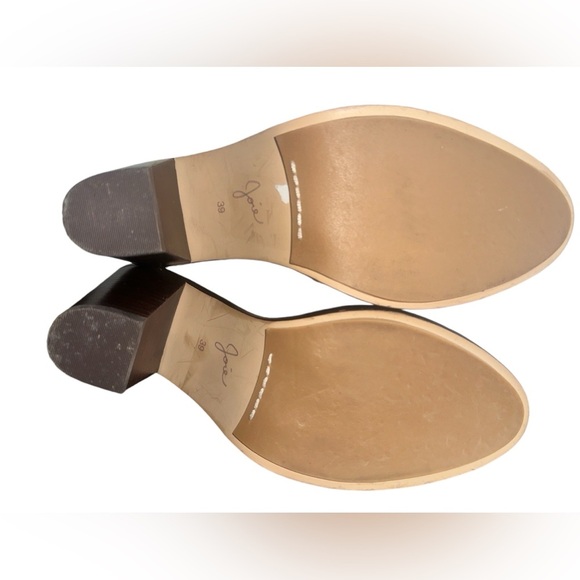 JOIE Cloee Tan Suede Wood Block Heel Chelsea Ankle Boots/Booties Size 39 US 8.5 - Picture 3 of 4